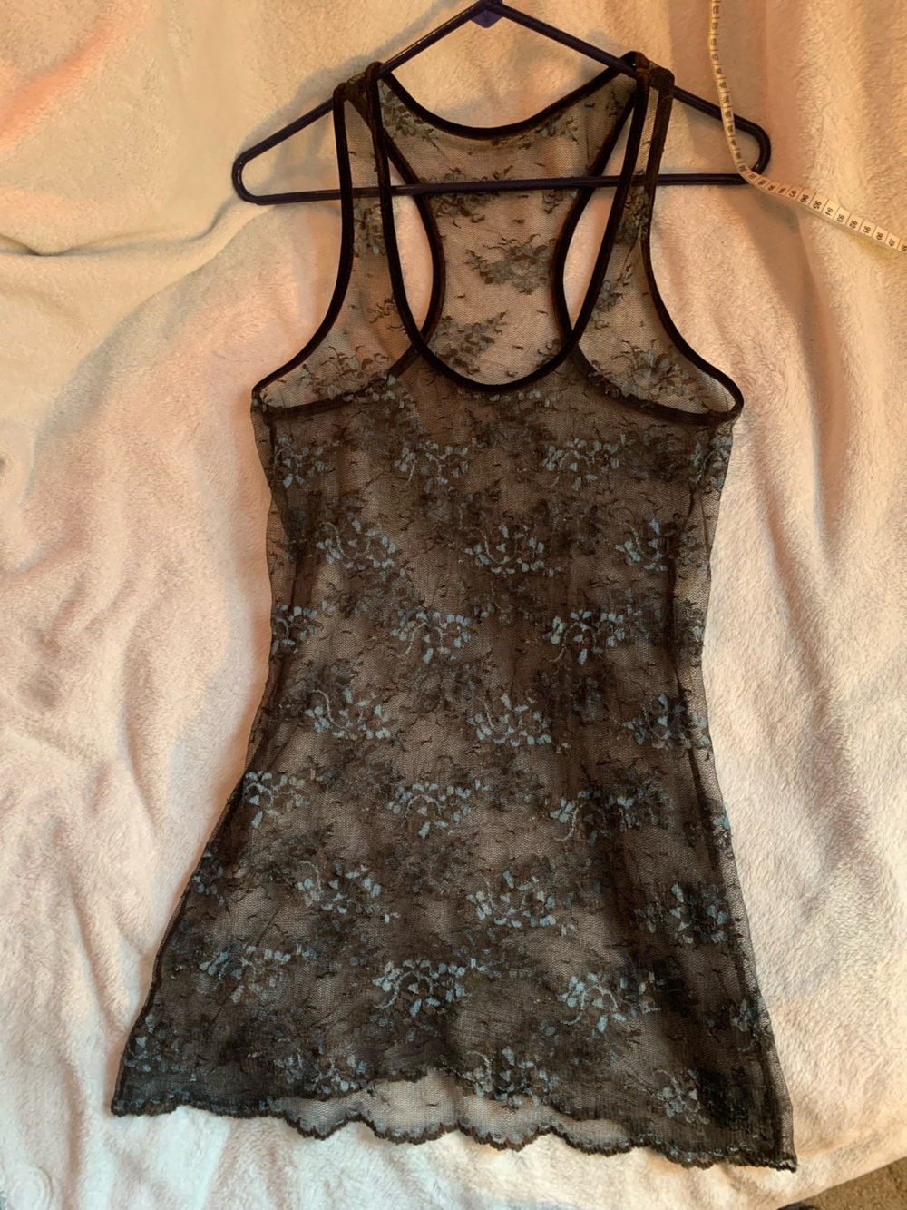 Brown lace tank top dress